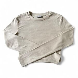 Zara - Beige Long Sleeve Top (Women’s Medium)